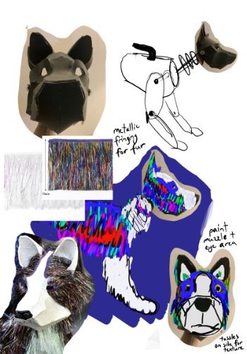 A series of images showing the process of Robbie Bellekom's puppet making